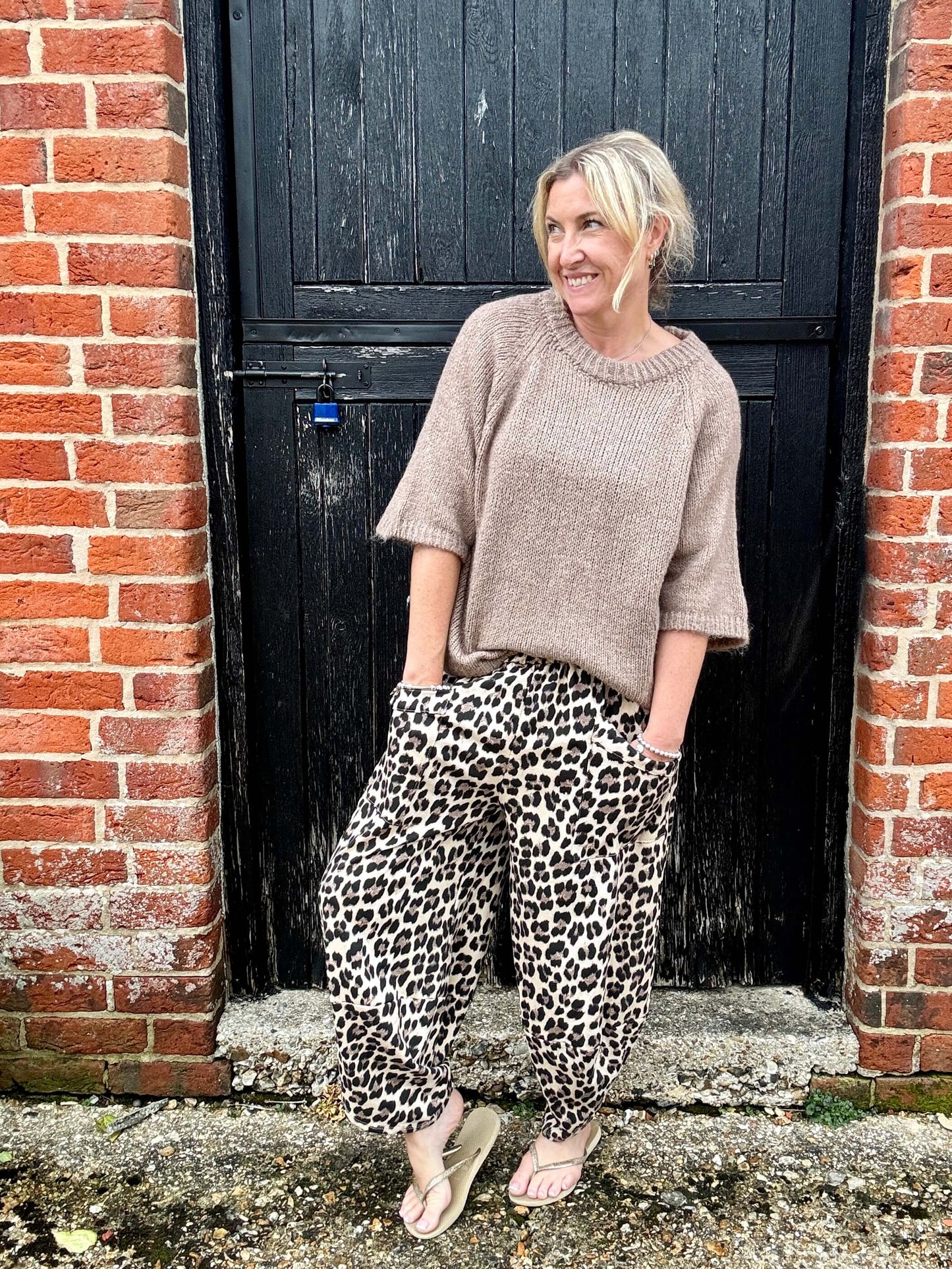 Leopard Barrel Pant