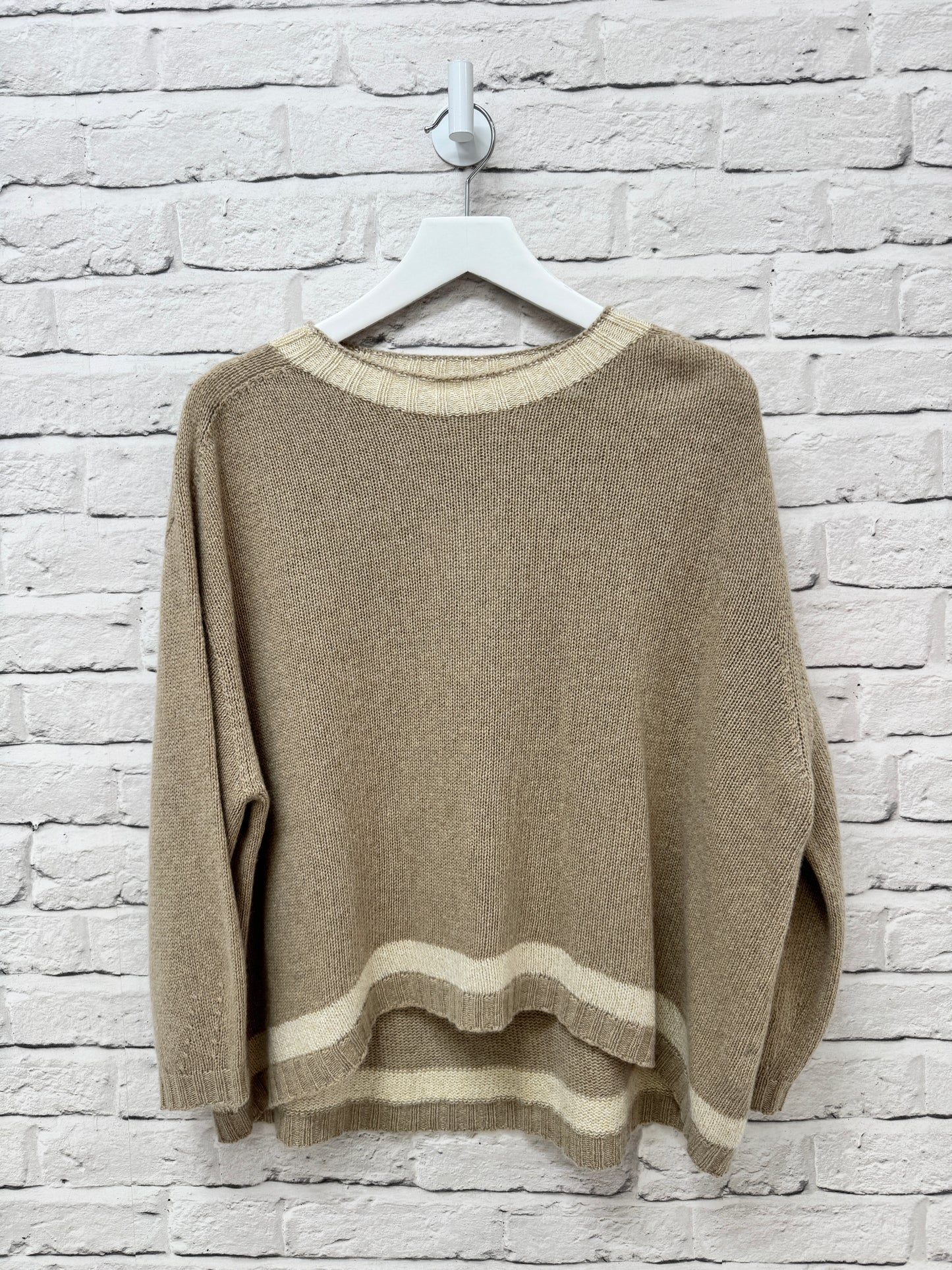 Cashmere Blend Sparkle Knit | Biscuit & Gold