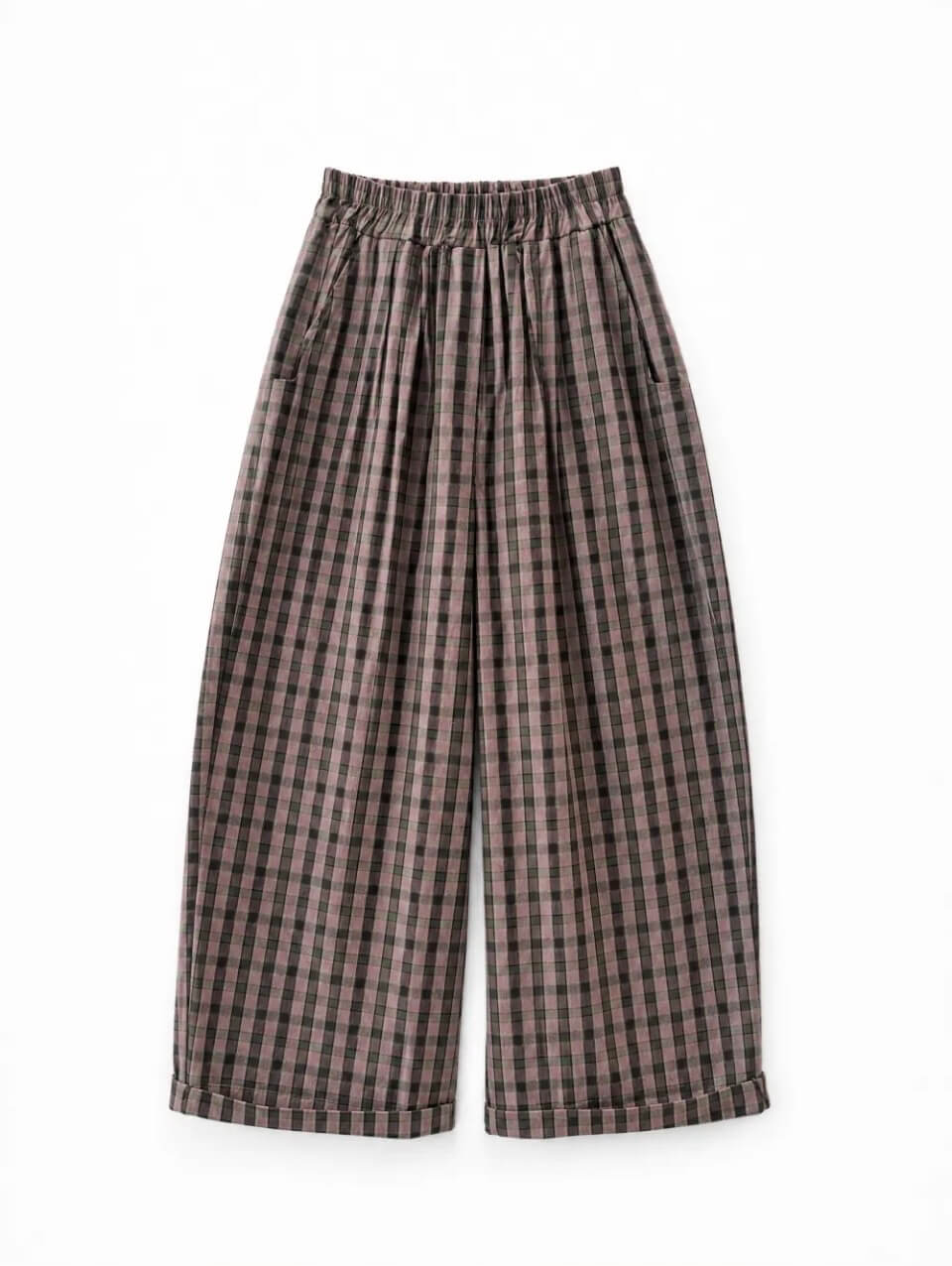Moby Check Trousers | Plum Check