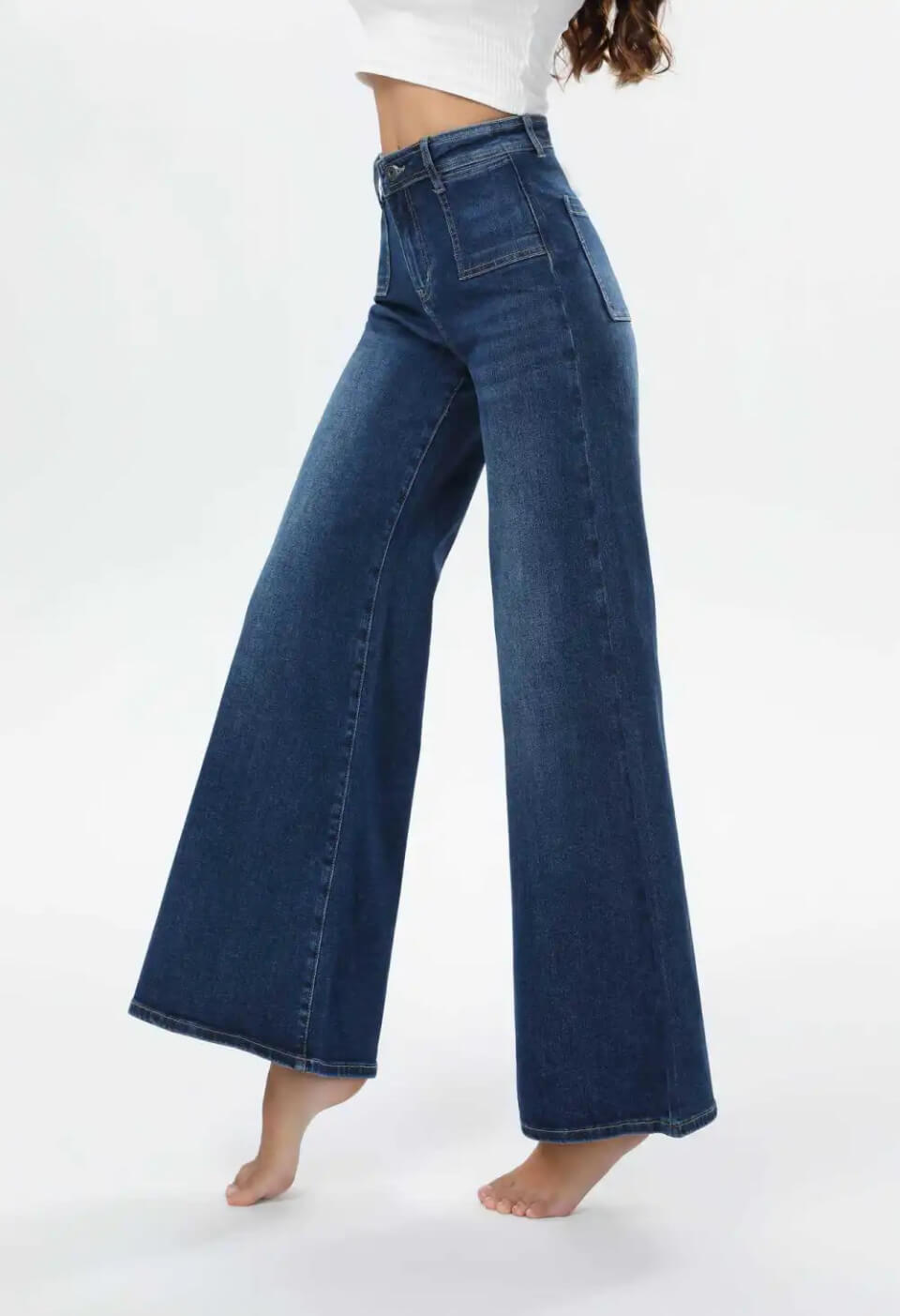 Queens High Rise Wide Leg Jeans