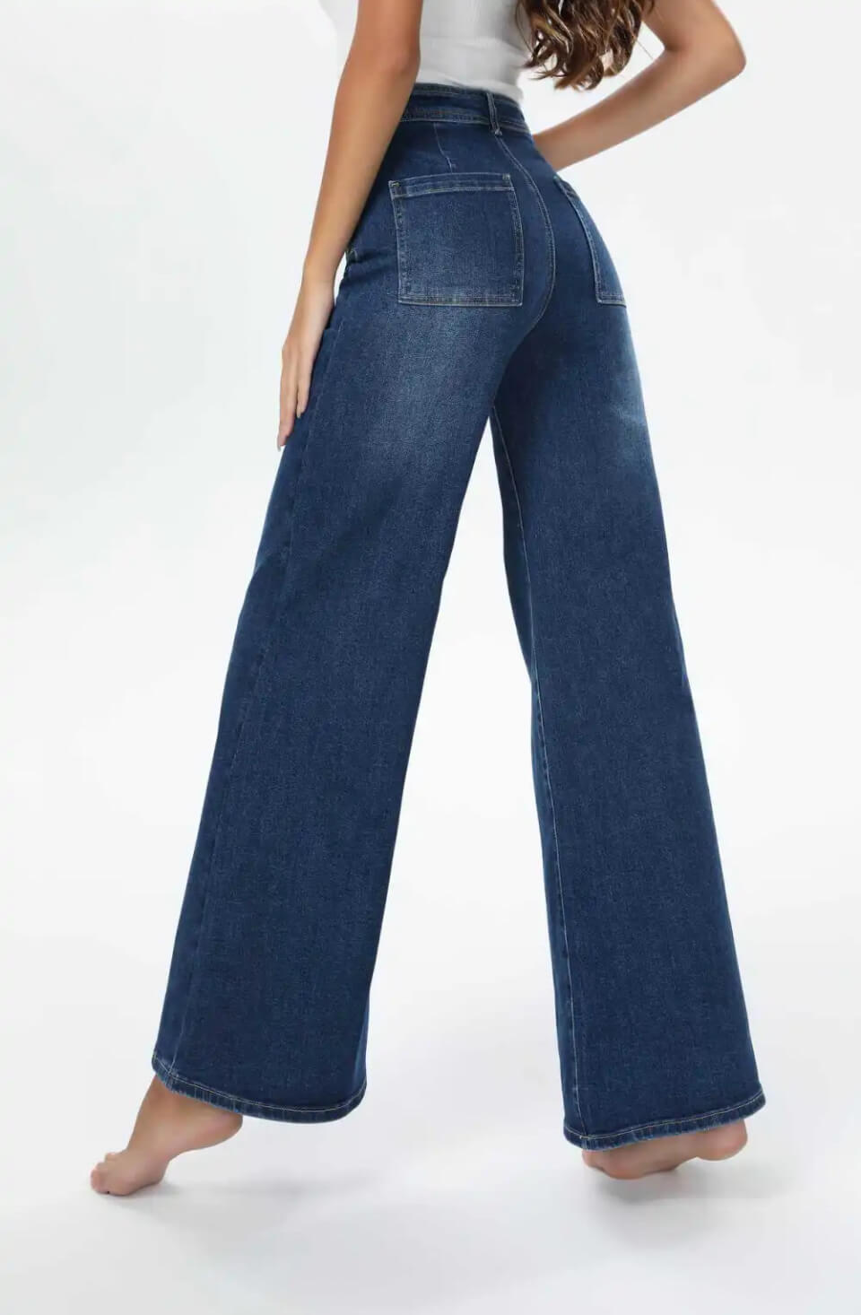 Queens High Rise Wide Leg Jeans