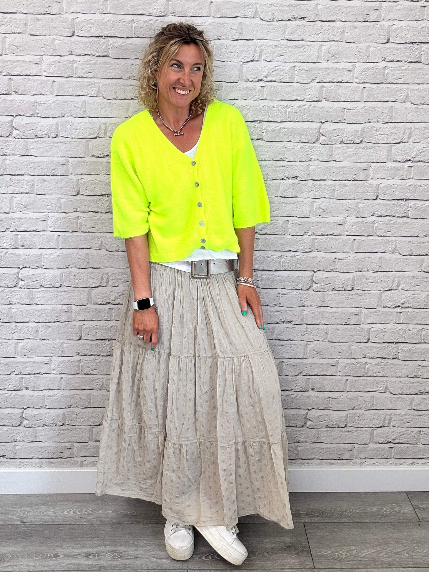 Seville Maxi Skirt | Beige/Gold