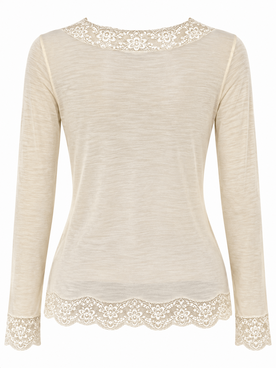 The Lace Cashmere Blend Body Hug | Cream