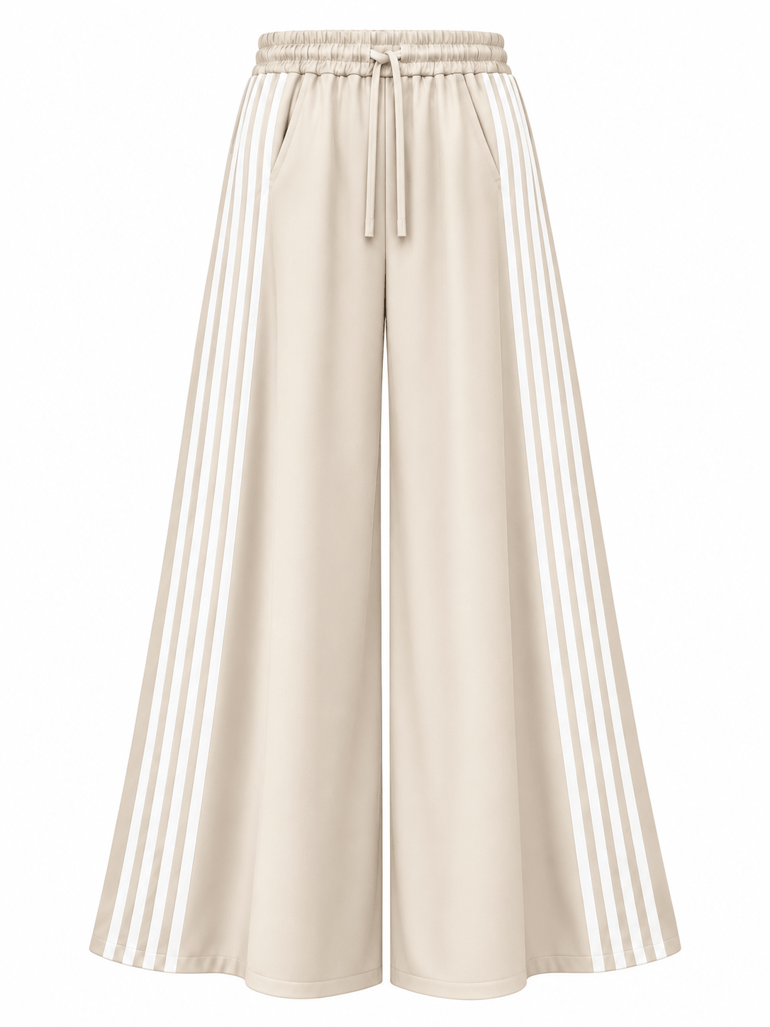 Aurora Side Stripe Palazzo | Ecru
