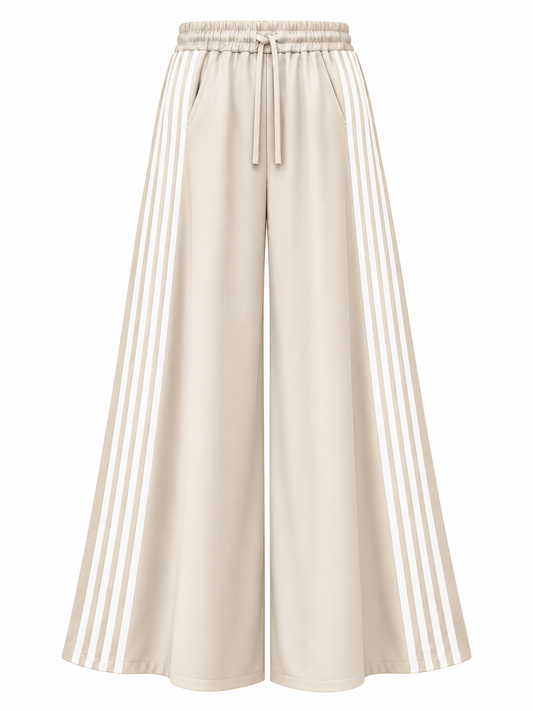 Aurora Side Stripe Palazzo | Ecru