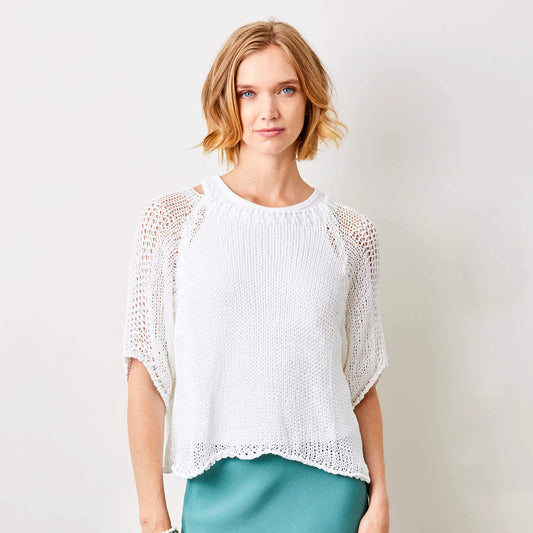 San Tropez Crochet Knit | White