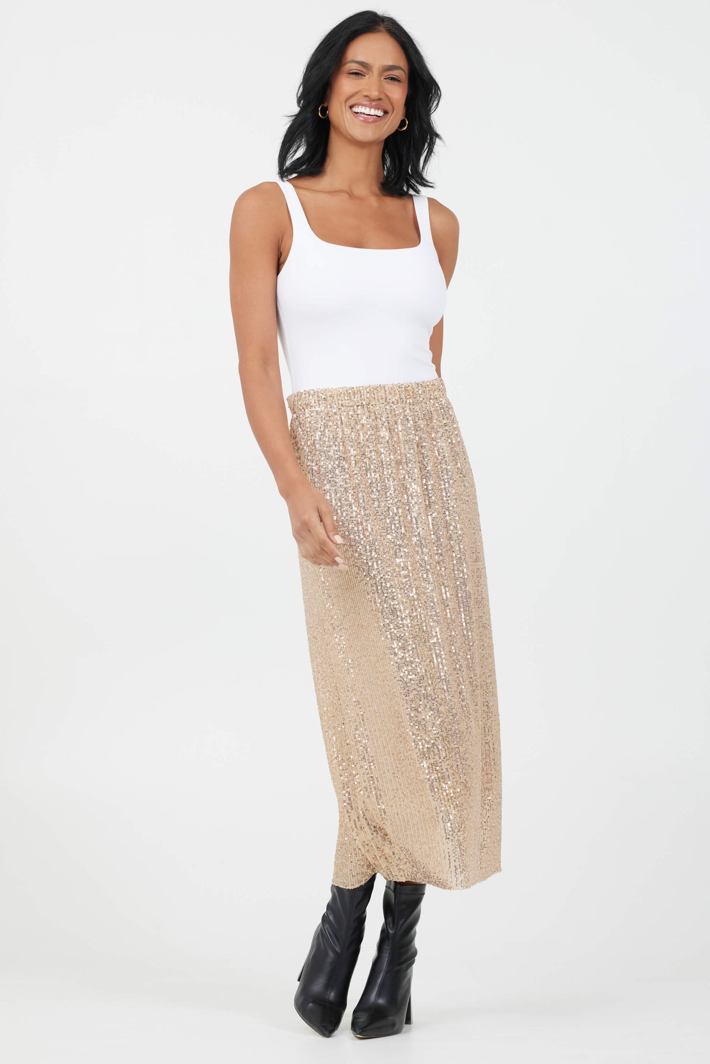 Penny Sequin Skirt | Gold