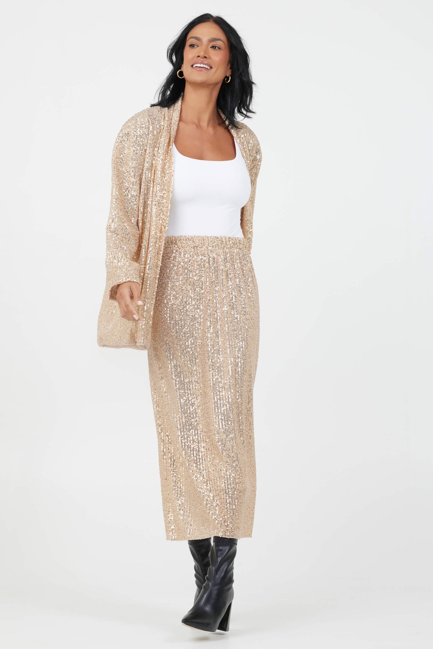 Penny Sequin Skirt | Gold