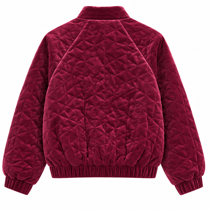 Beak Street Velvet Bomber | Berry