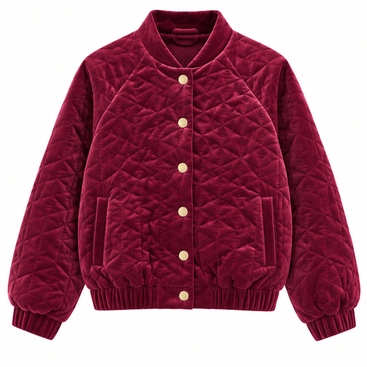 Beak Street Velvet Bomber | Berry
