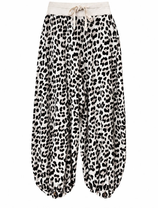 White Leopard Slouchies | Shorter Length