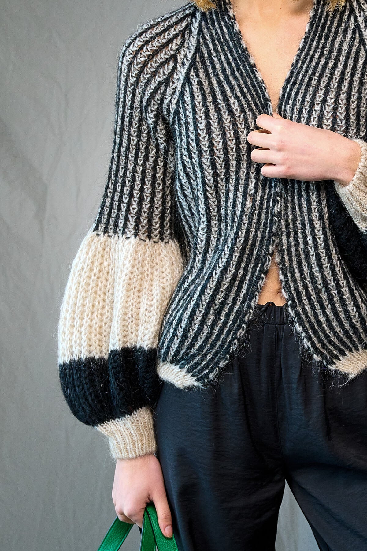 Liana Knit Cardigan | Cream & Black