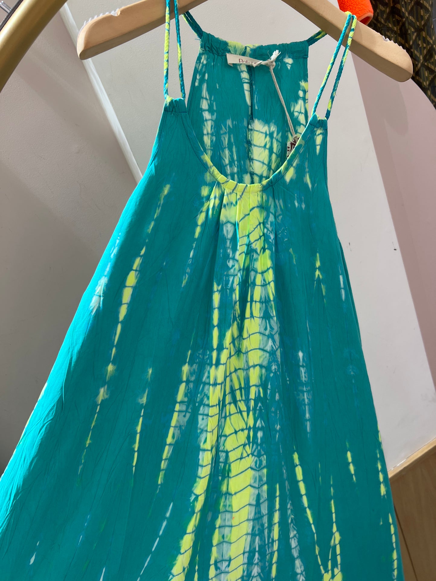 Wilderness Dress | Turquoise & Neon Yellow