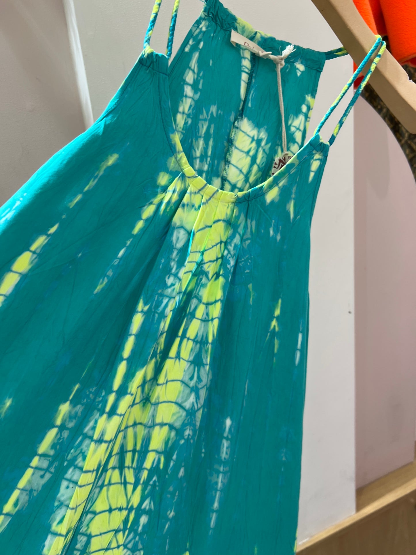 Wilderness Dress | Turquoise & Neon Yellow