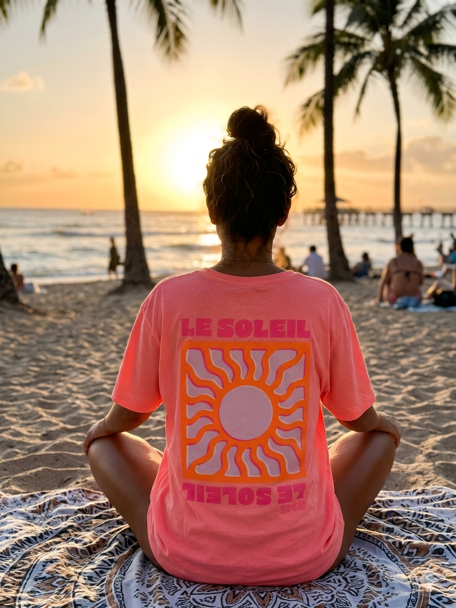 Soleil 1995 T-Shirt | Neon Coral