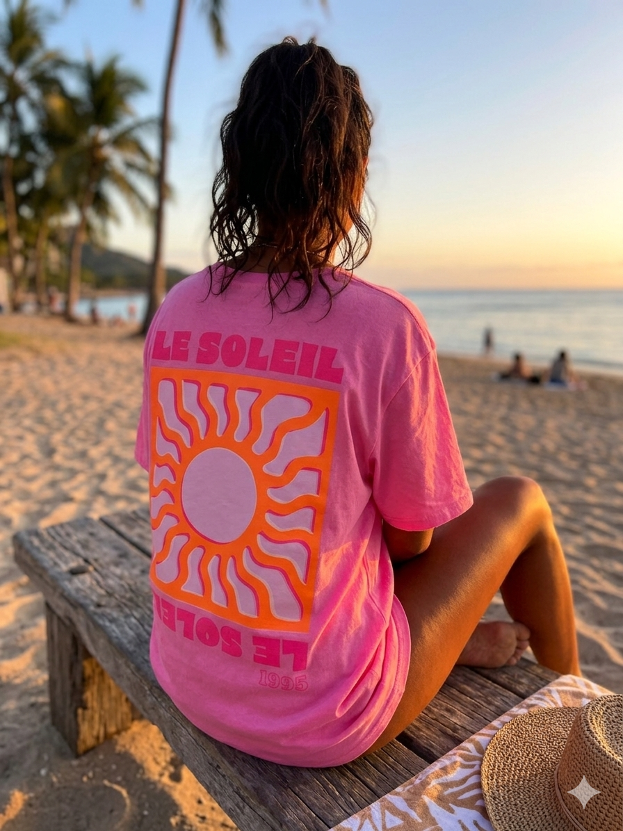 Soleil 1995 T-Shirt | Neon Pink