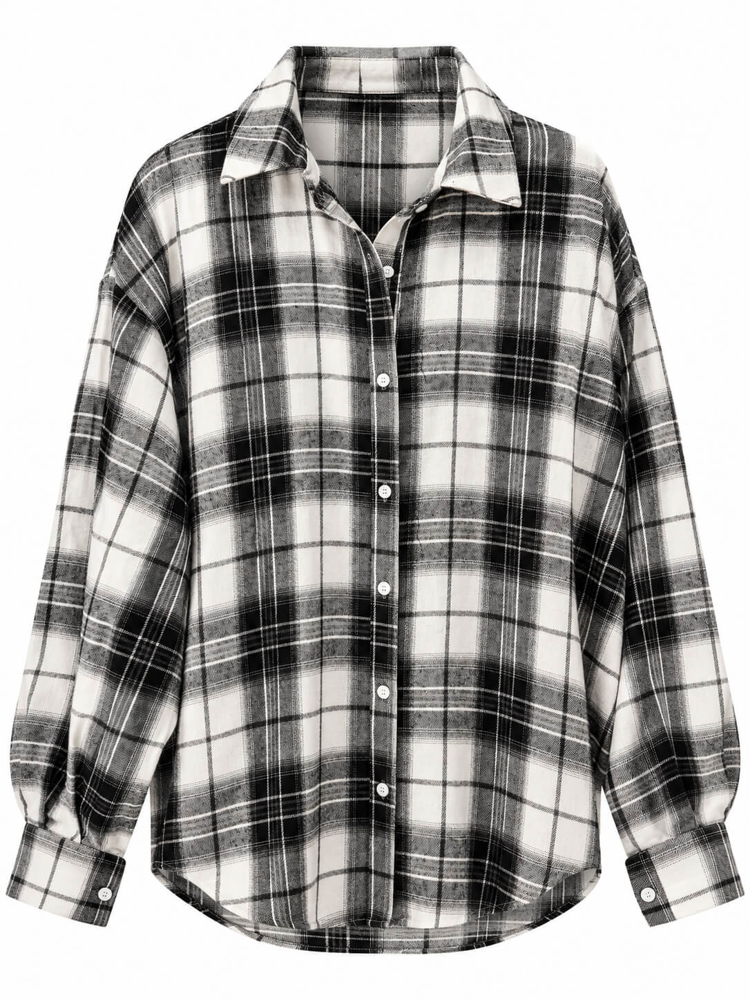 Alberta Plaid Shirt | Black & White