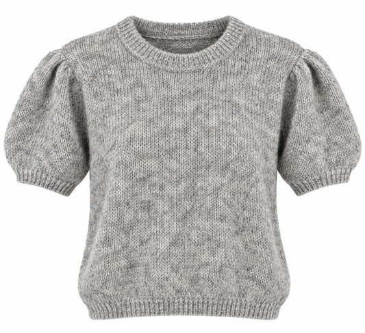Liliana Puff Sleeve Knit | Grey