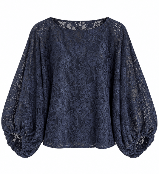 Mayfair Lace Top | Navy