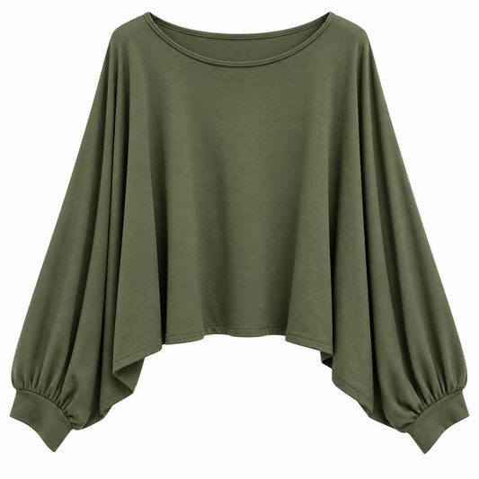 The Sunday Slouch Long Sleeve Top | Khaki