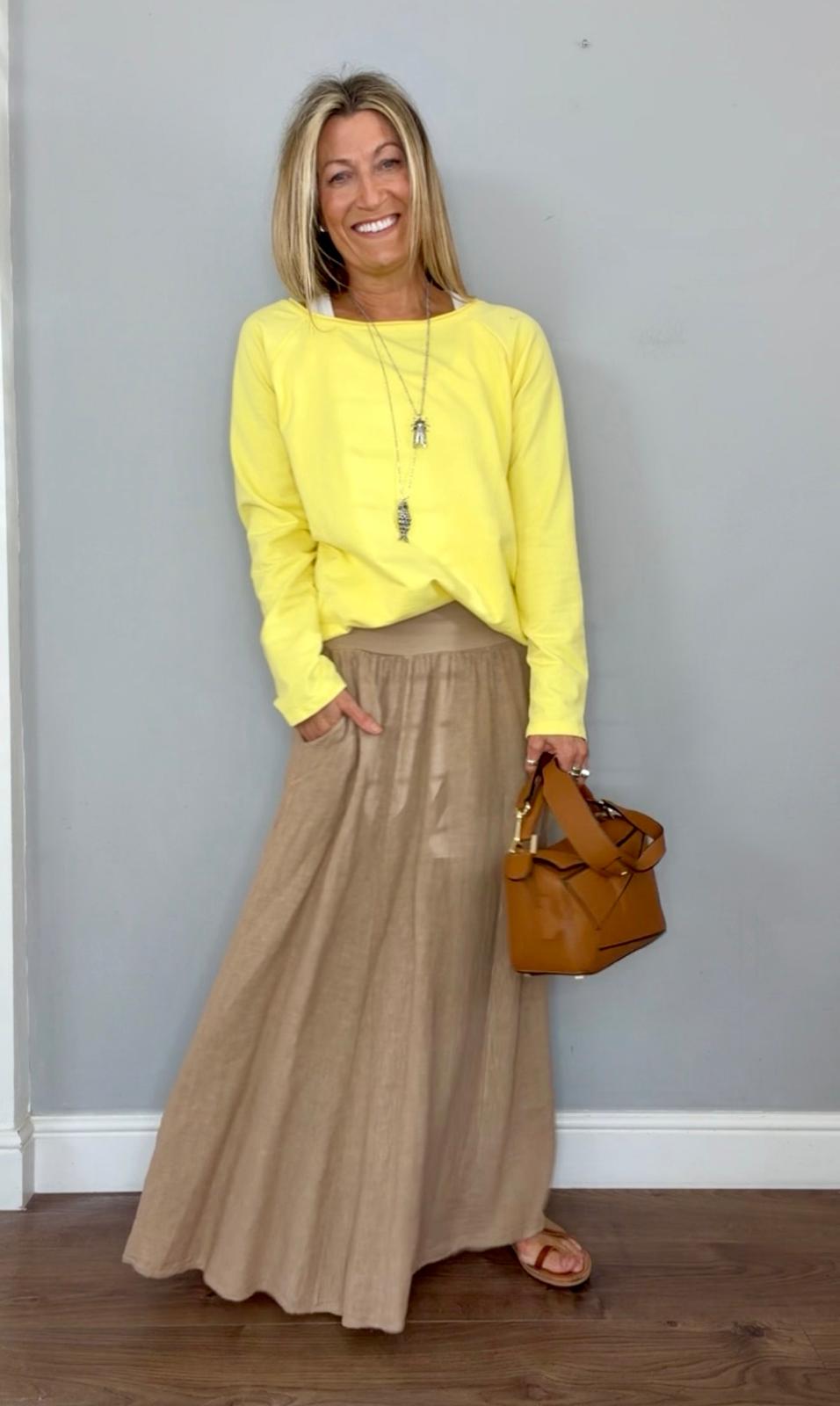 Lilly Maxi Skirt | Latte