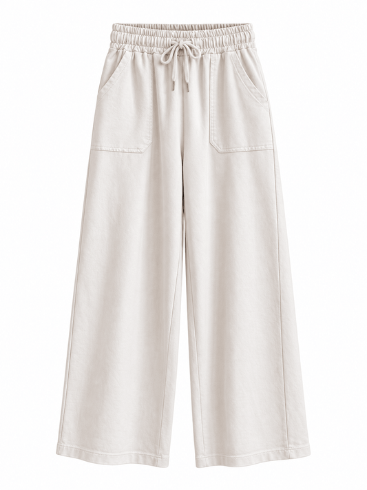 Dorset Wide Leg Jogger | Beige