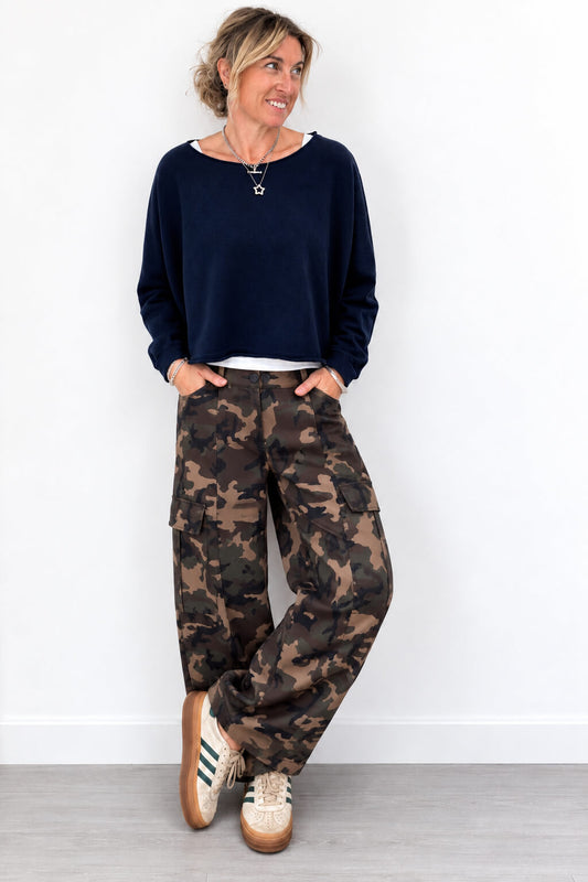 Dark Camo Cargo Trousers