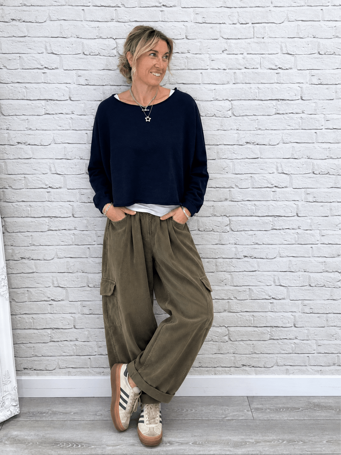 Cord Cargos | Khaki-Brown