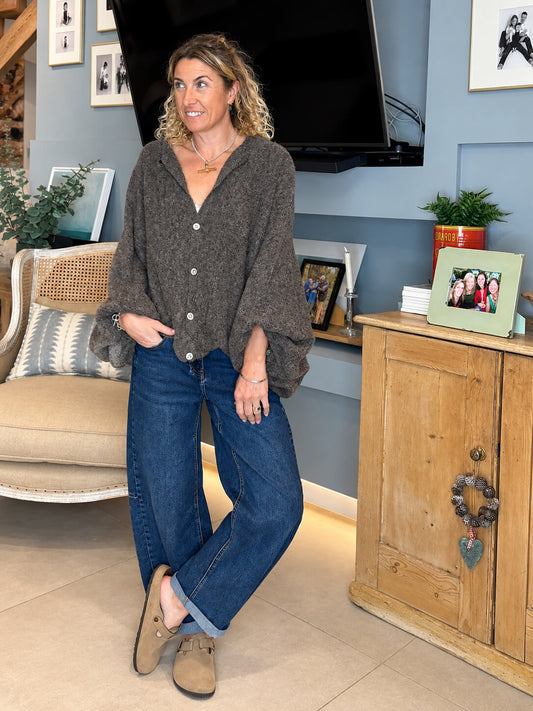Slouch Cardi | Taupe