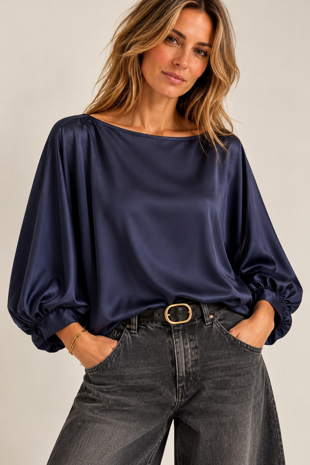 The Sloane Silky Batwing Top