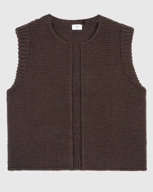 Mia Knitted Gilet | Chocolate
