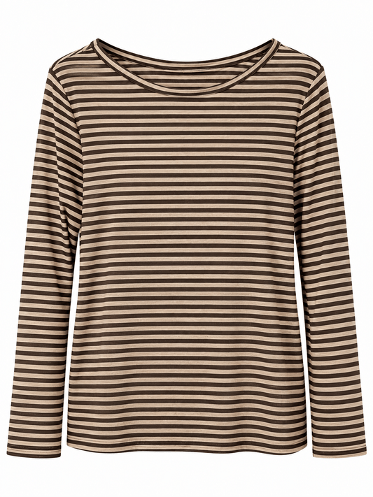The Stripe Body Hug | Chocolate & Taupe