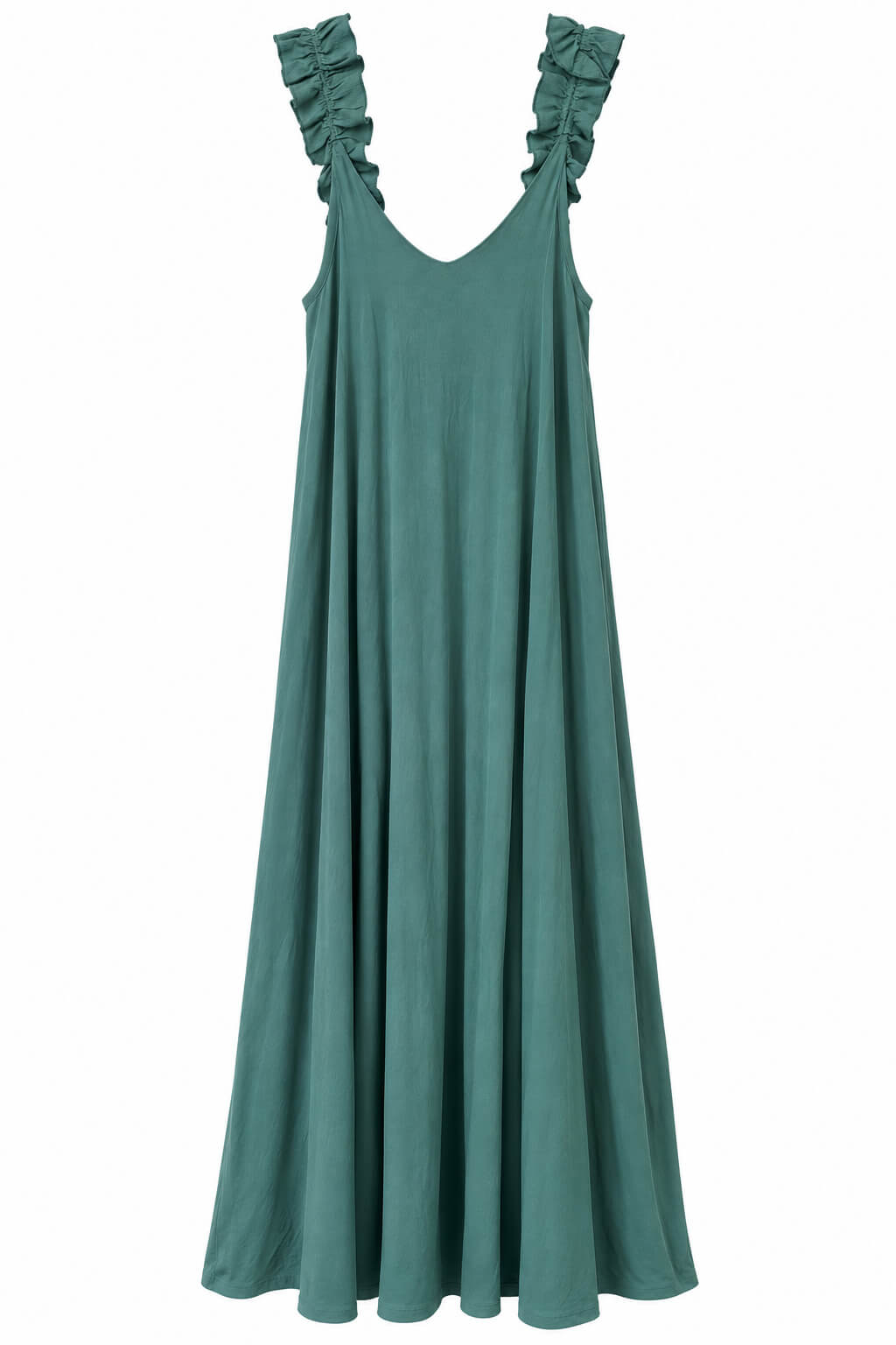 Sumatra Frill Strap Maxi Dress | Jade