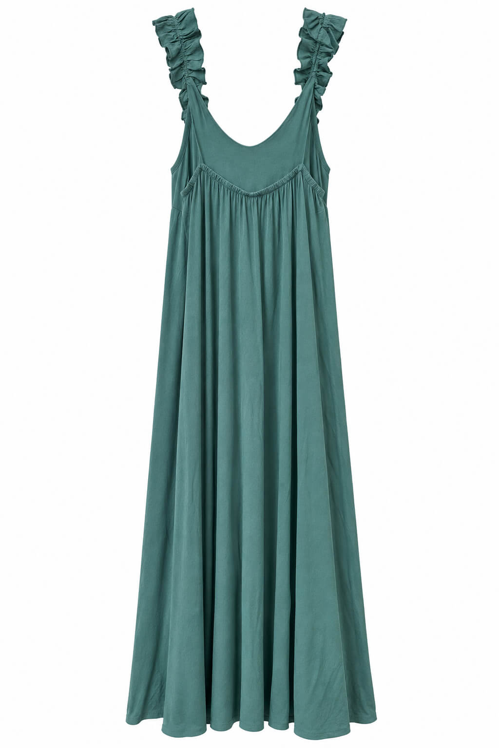 Sumatra Frill Strap Maxi Dress | Jade