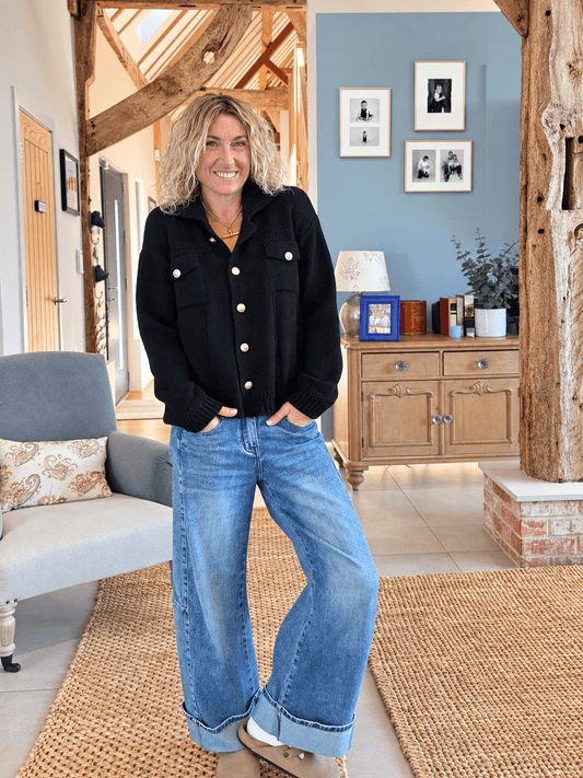 Chunky Canadian Cardi | Black