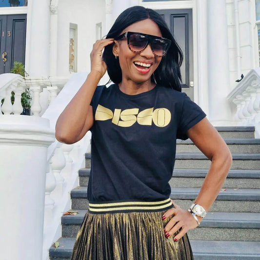 Disco T-Shirt Black & Gold