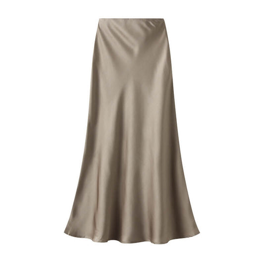 Duchess Satin Skirt | Gold