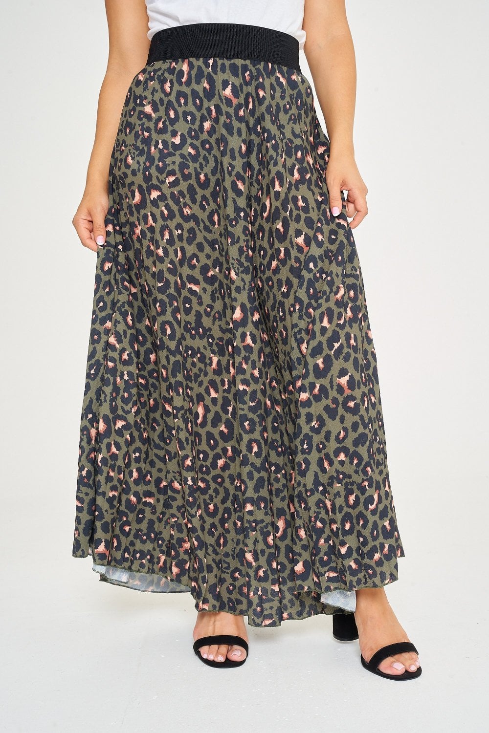 Zoe Pleated Skirt | Khaki