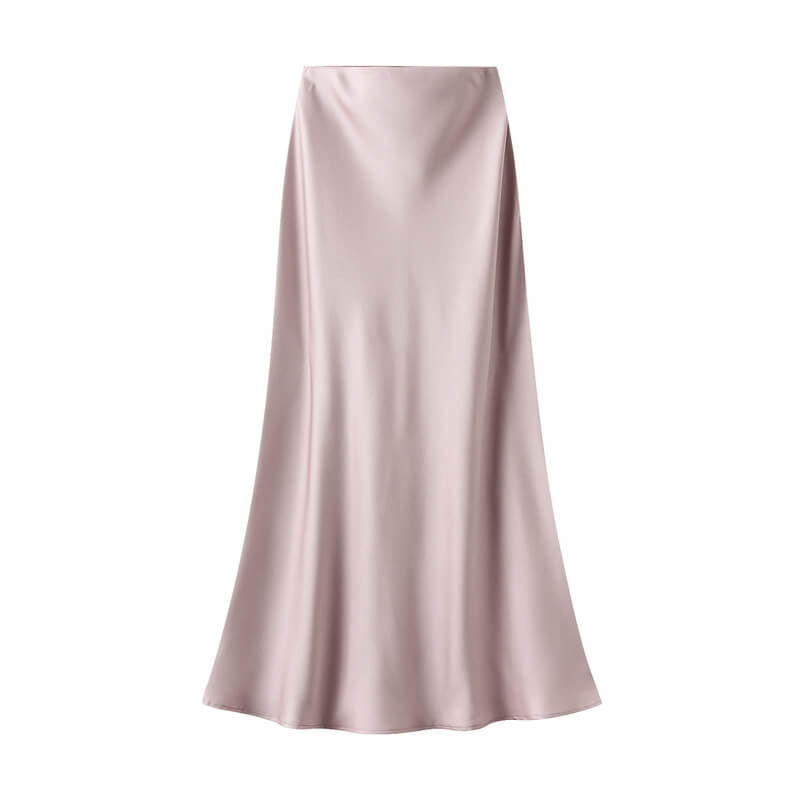 Duchess Satin Skirt | Oyster Pink