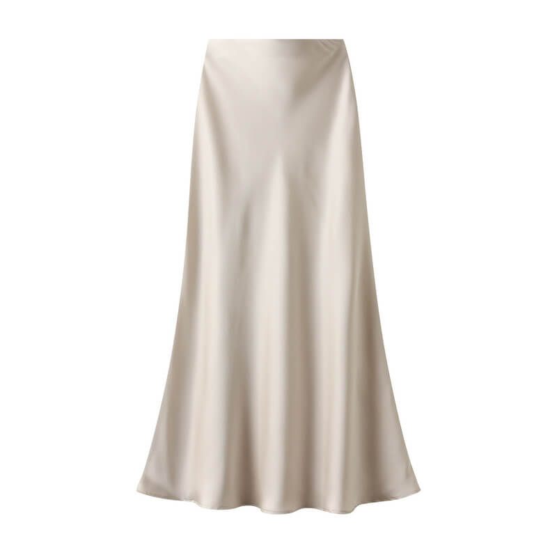 Duchess Satin Skirt | Champagne