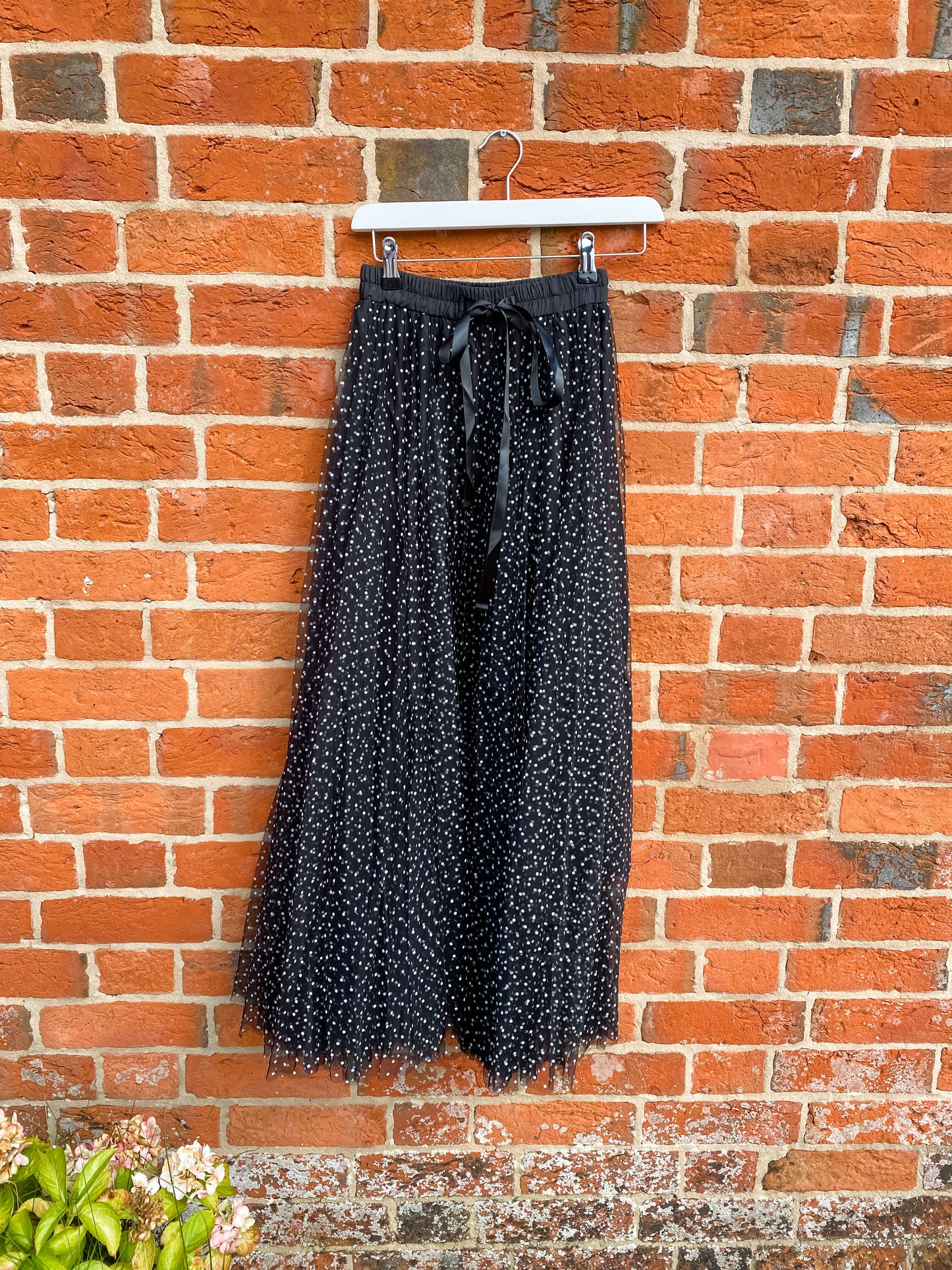 Dotty Tulle Skirt | Black & White