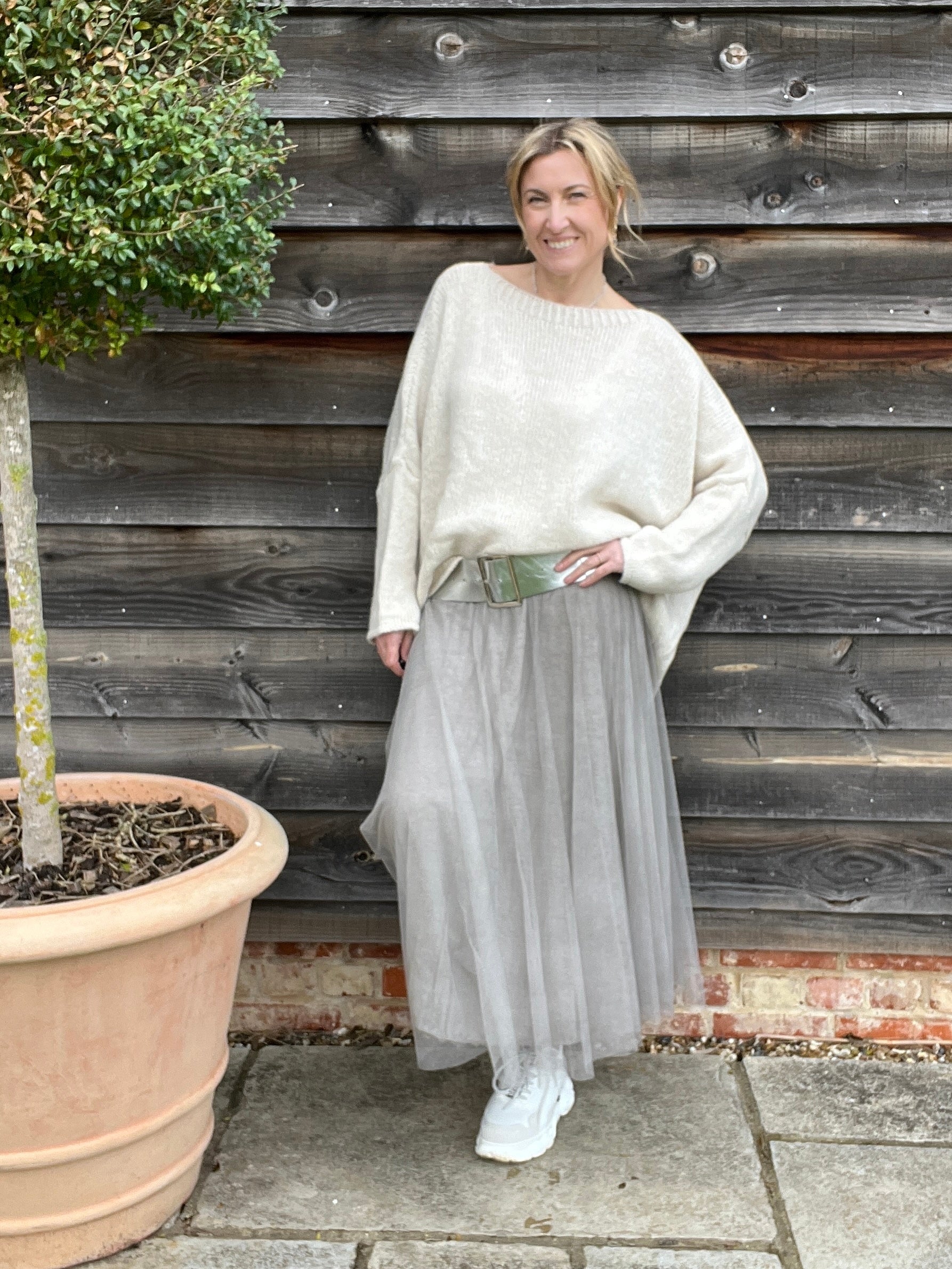 Tulle skirt sale and sweater